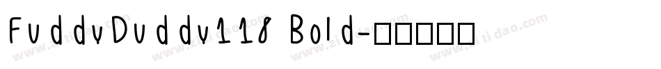 FuddyDuddy118 Bold字体转换
